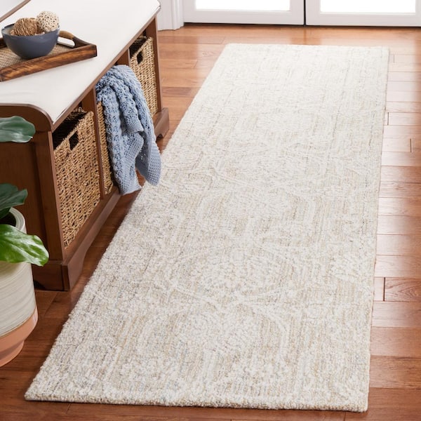 Ebony Gray/Ivory 2 ft. x 9 ft. Botanical Runner Rug