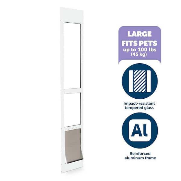 10 1/4 in. x 16 3/8 in. Sliding Glass Pet Door, 2-Piece, Large