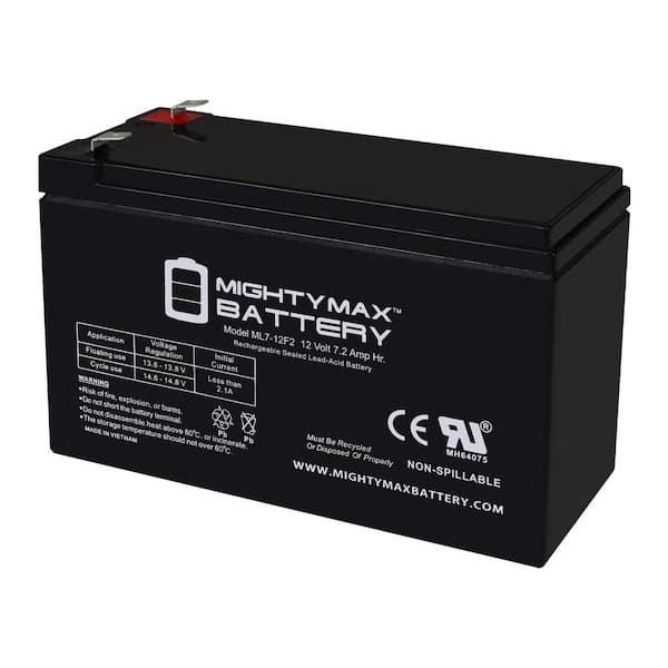 MIGHTY MAX BATTERY 12-Volt 7Ah F2 Replacement Battery Compatible with Universal Power Group D5743