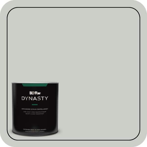 BEHR DYNASTY 1 qt. #PWL-89 Silver Setting Semi-Gloss Enamel Interior Stain-Blocking Paint & Primer