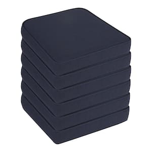 20.5 in. x 19.5 in. Midnight Outdoor Trapezoid Seat Cushion (6-Pack)