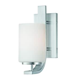 Pendenza 1-Light Brushed Nickel Wall Sconce