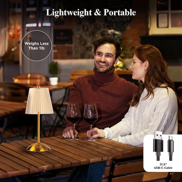 Bell + Howell The Aurora 11.6 in. Brushed Gold Modern Rechargeable