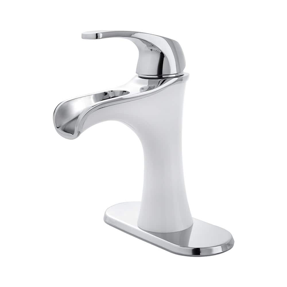 Jaida Sleek Polished Chrome Waterfall Bathroom Faucet