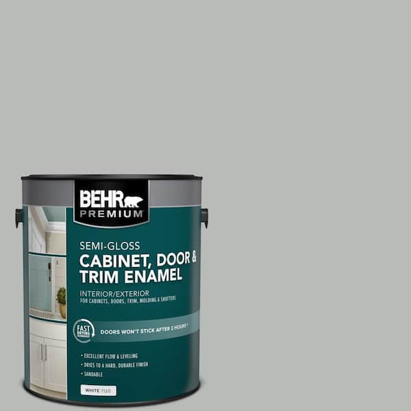 BEHR PREMIUM 1 gal. #T18-19 Quiet Time Semi-Gloss Enamel Interior/Exterior Cabinet, Door & Trim Paint