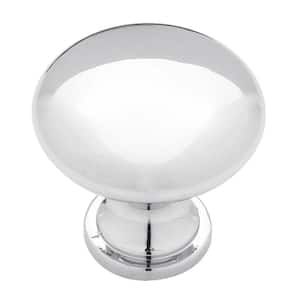 Classic Round 1-3/16 in. (30mm) Polished Chrome Solid Cabinet Knob