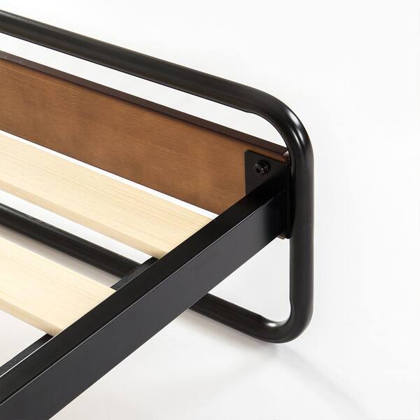 zinus therese metal and wood platform bed