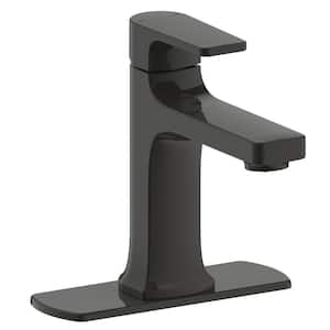 Chatelet Single-Handle 1 or 3 Hole 4 in centerset Bathroom Faucet in Matte Black
