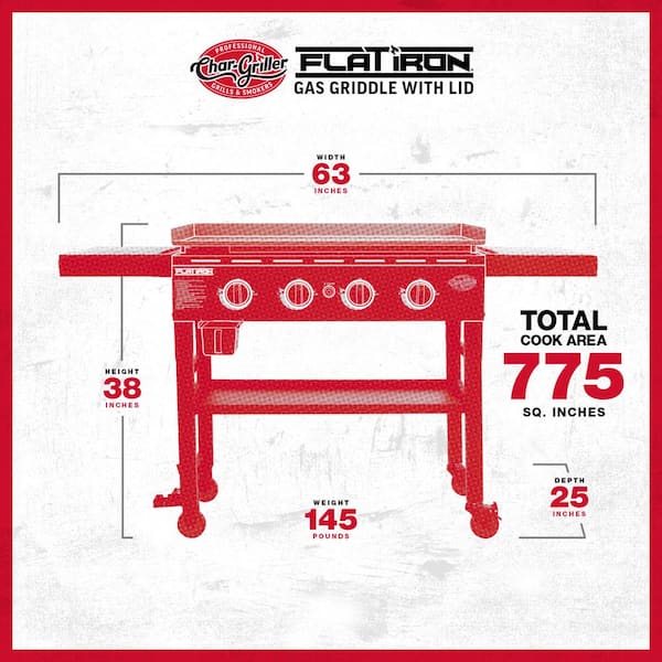 Char-Griller 4-Burner Flat Iron Gas Griddle - Shop Grills & Smokers at H-E-B