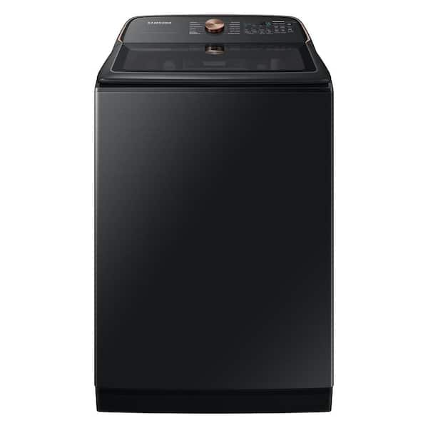 Samsung 5.4 cu. ft. Extra-Large Capacity Smart Top Load Washer with Pet Care Solution and Auto Dispense System in Brushed Black