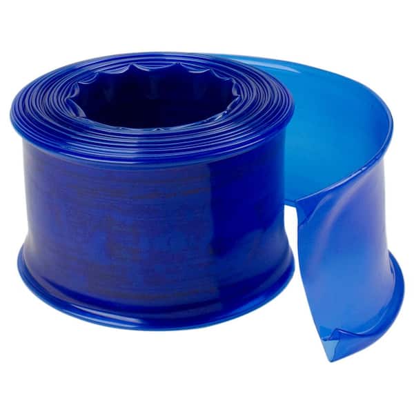 Pool Central 25 ft. x 1.5 in. Blue Transparent Swimming Pool Filter Backwash Hose
