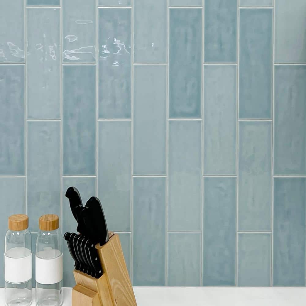 Bedouin Green Glossy Ceramic Subway Wall Tile