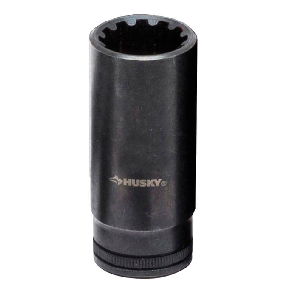 Husky 3/8 in. Drive 11/16 in. Knurl Grip Deep Universal Socket