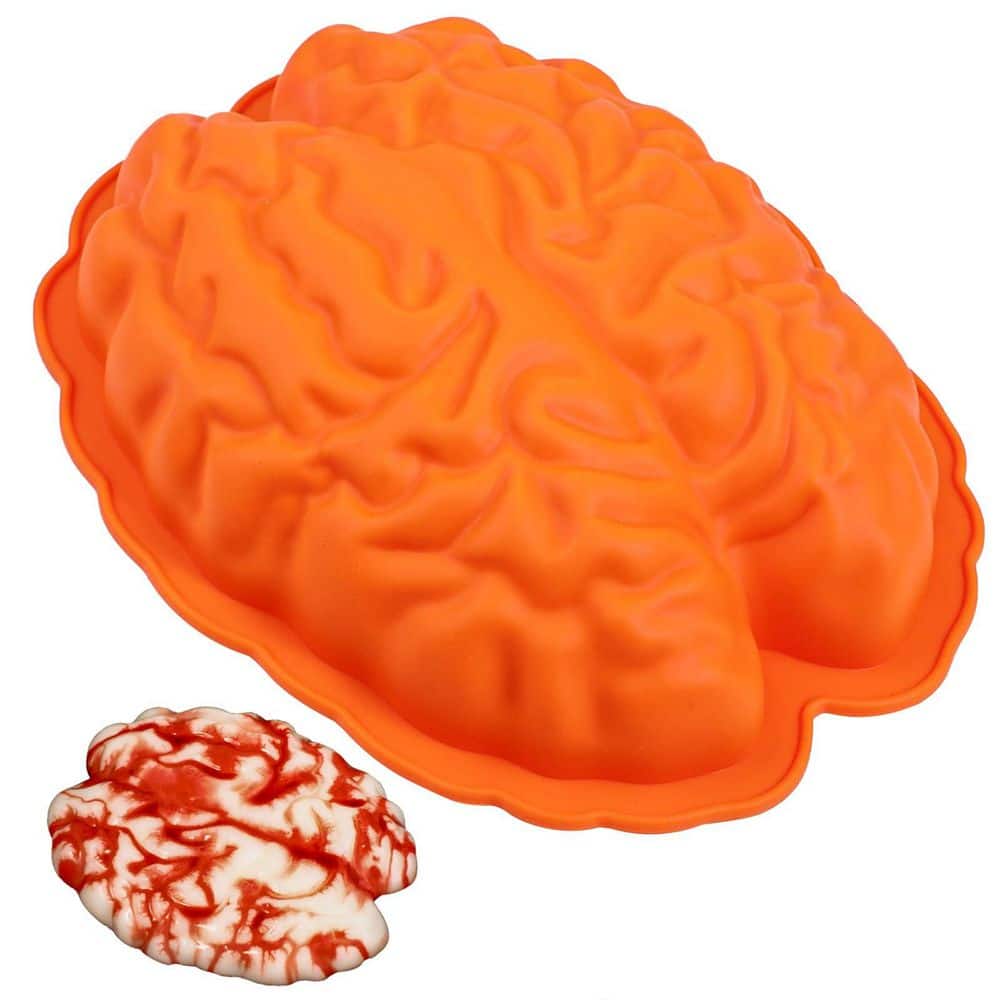 Silicone Brain Mold, Breakable Brain Shape Gelatin Jello Chocolate Cake Baking Mold for Halloween Party Dessert Making price history on PriceWatchPro