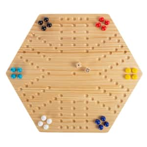 Classic Wooden Marble Game Set (6-Players)