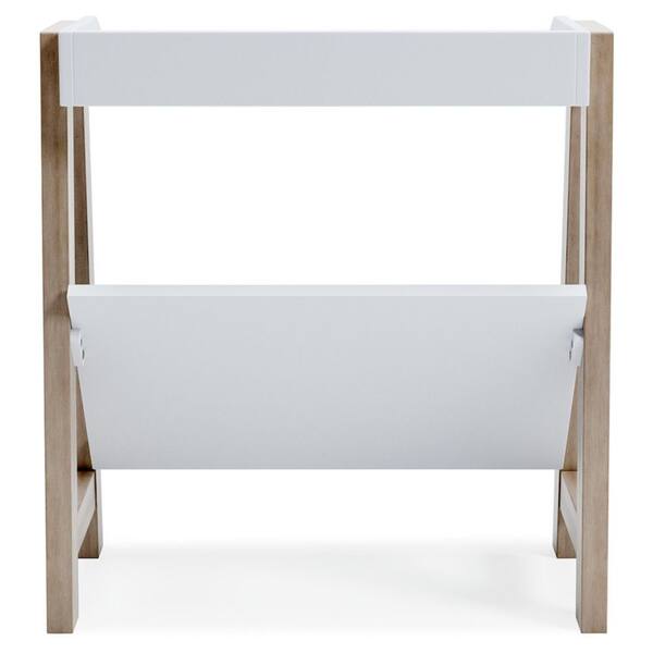 Blariden Bookcase - White/Tan