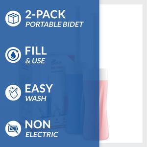 Portable Handheld Travel Bidet Set in Red and Blue