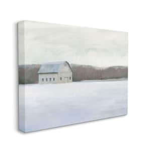 Stupell Industries Winter Barn with Snow Country Farm Landscape By