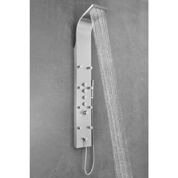 AKDY 65 in. 8-Jet Rainfall Shower Panel System with Rainfall