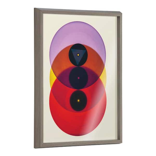 Kate and Laurel Blake "Colorful Records Purple Red" by Emiko and Mark Franzen of F2Images Framed Art Print 24 in. x 18 in.