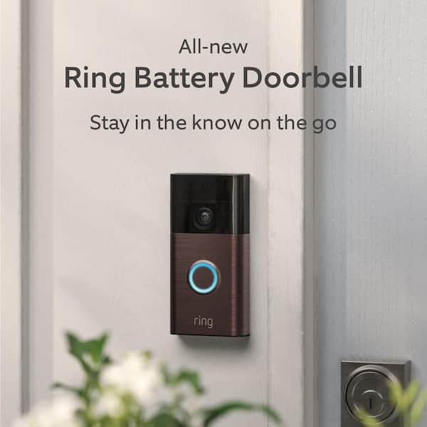 Battery Doorbell with Head-to-Toe HD Video, Live View with 2-Way Talk, and Motion Detection and Alerts - Venetian Bronze