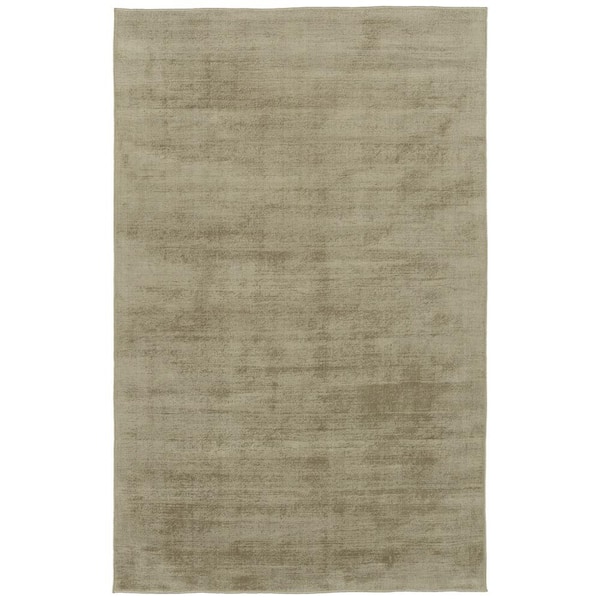 Kaleen Shiny Oatmeal 4 ft. x 6 ft. Solid Color Area Rug