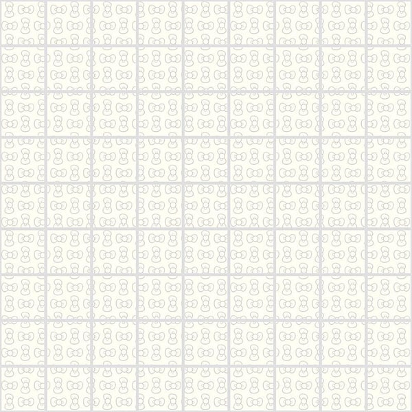 Hello Kitty Easy Basics White 8 in. x 8 in. x 7 mm Ceramic Mesh-Mounted Mosaic Wall Tile (10.76 sq. ft. / case)