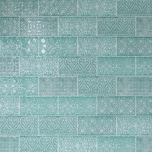 Zurbaran Mar 4.73 in. x 9.45 in. Polished Ceramic Subway Tile Sample