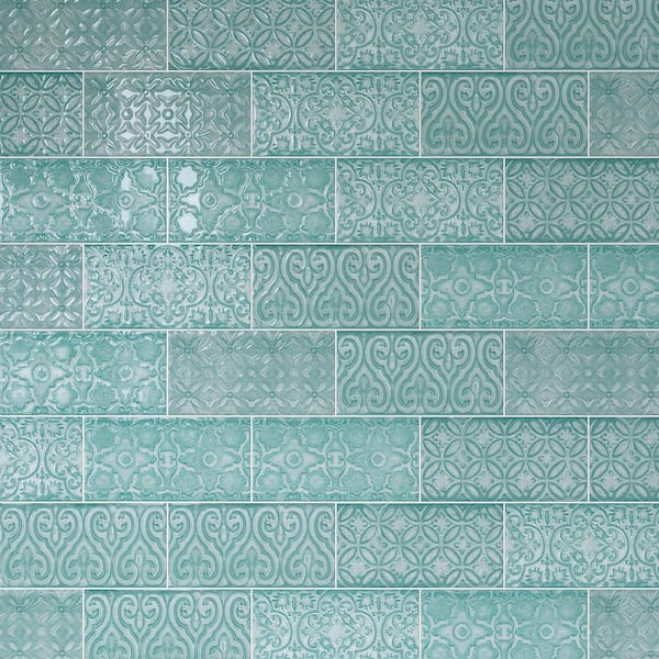 MOLOVO Zurbaran Mar 4.73 in. x 9.45 in. Polished Ceramic Subway Tile Sample