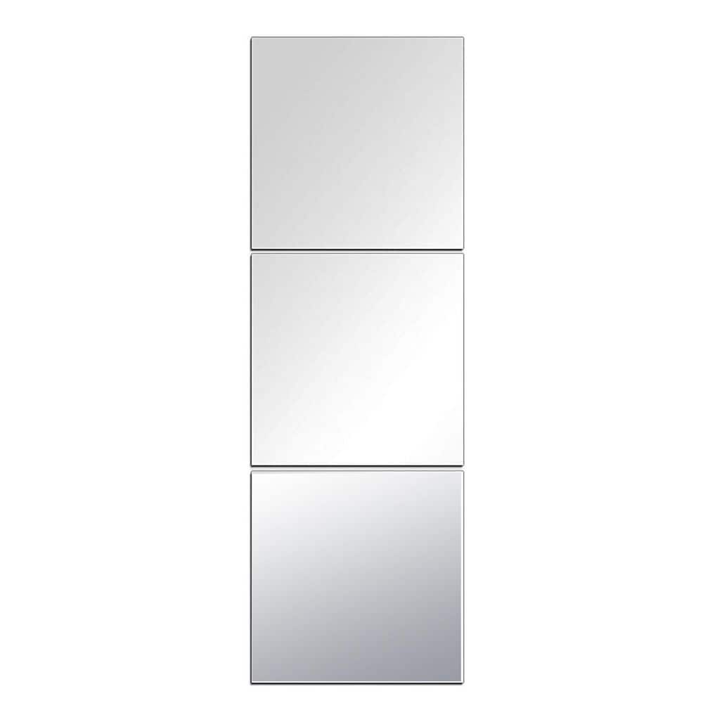 14 in. W x 14 in. H Square Frameless Wall Mount Bathroom Vanity Mirror Flex
