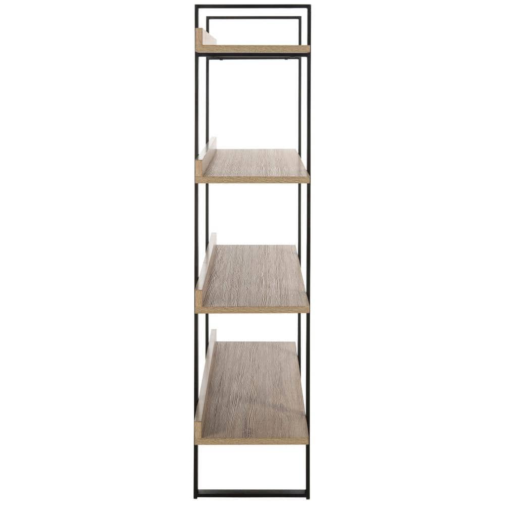 Belgium-Inspired Oak & Black Iron 4-Tier Etagere