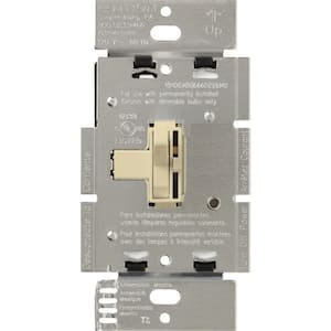 Toggler Dimmer Switch for Incandescent and Halogen Bulbs, 1000,Watt, Single,Pole, Ivory (AY-10P-IV)