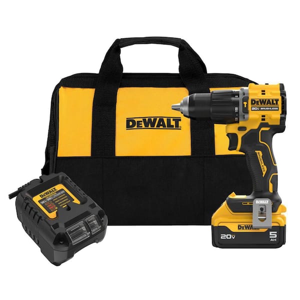 ATOMIC 20V Lithium-Ion Cordless 1/2 in. Hammer Drill Kit with 5.0 Ah Battery and Charger