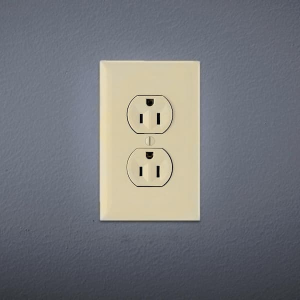 Pass & Seymour 15 Amp 125-Volt Commercial Grade Backwire Duplex Outlet, Ivory (10-Pack)