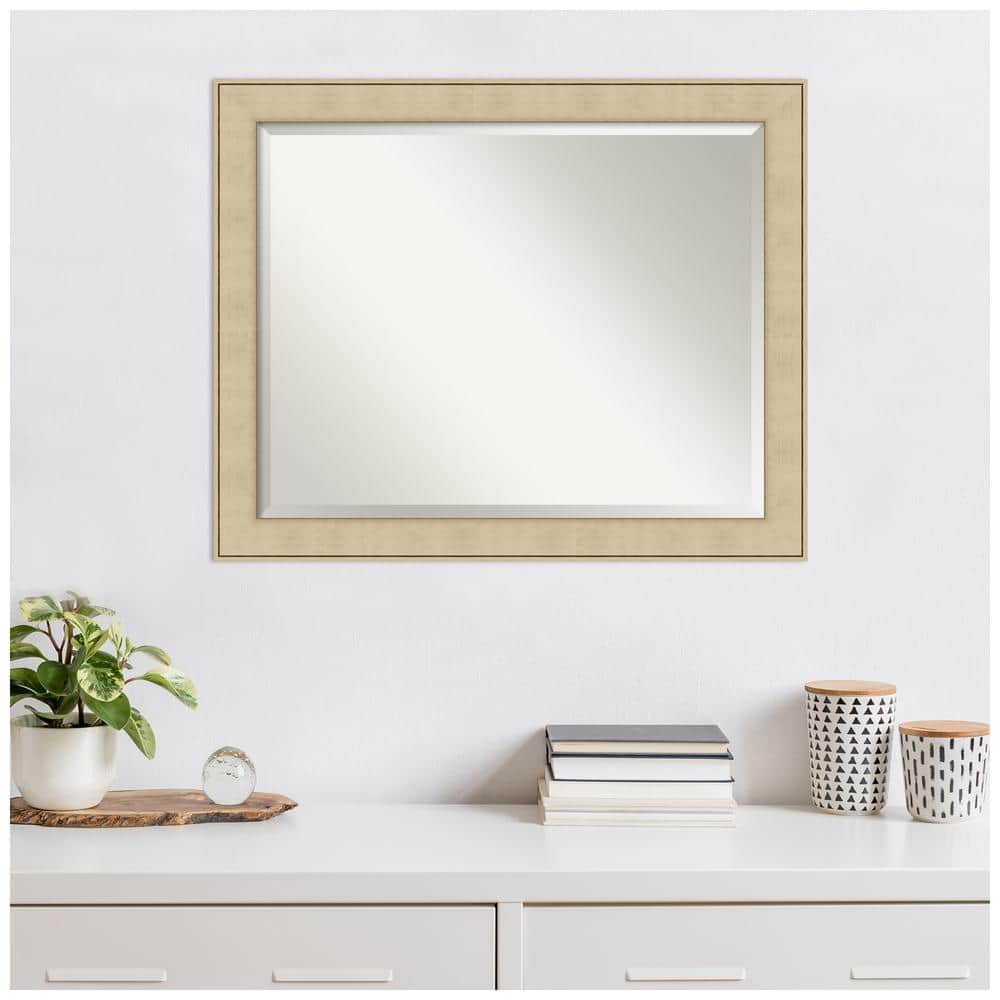 Classic Honey Silver Rectangular Wall Mirror with Polystyrene Frame