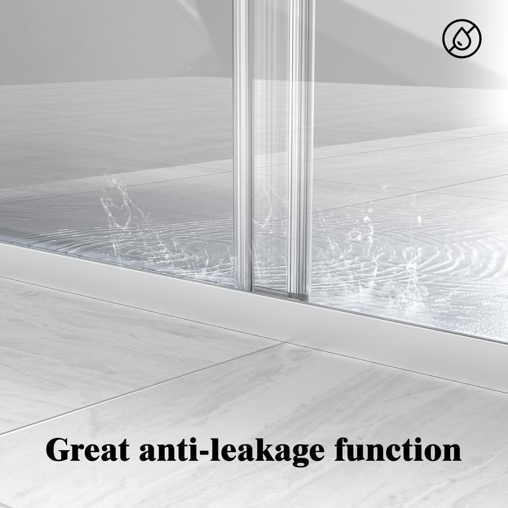 Chrome Framed Sliding Shower Door with Clear Tempered Glass