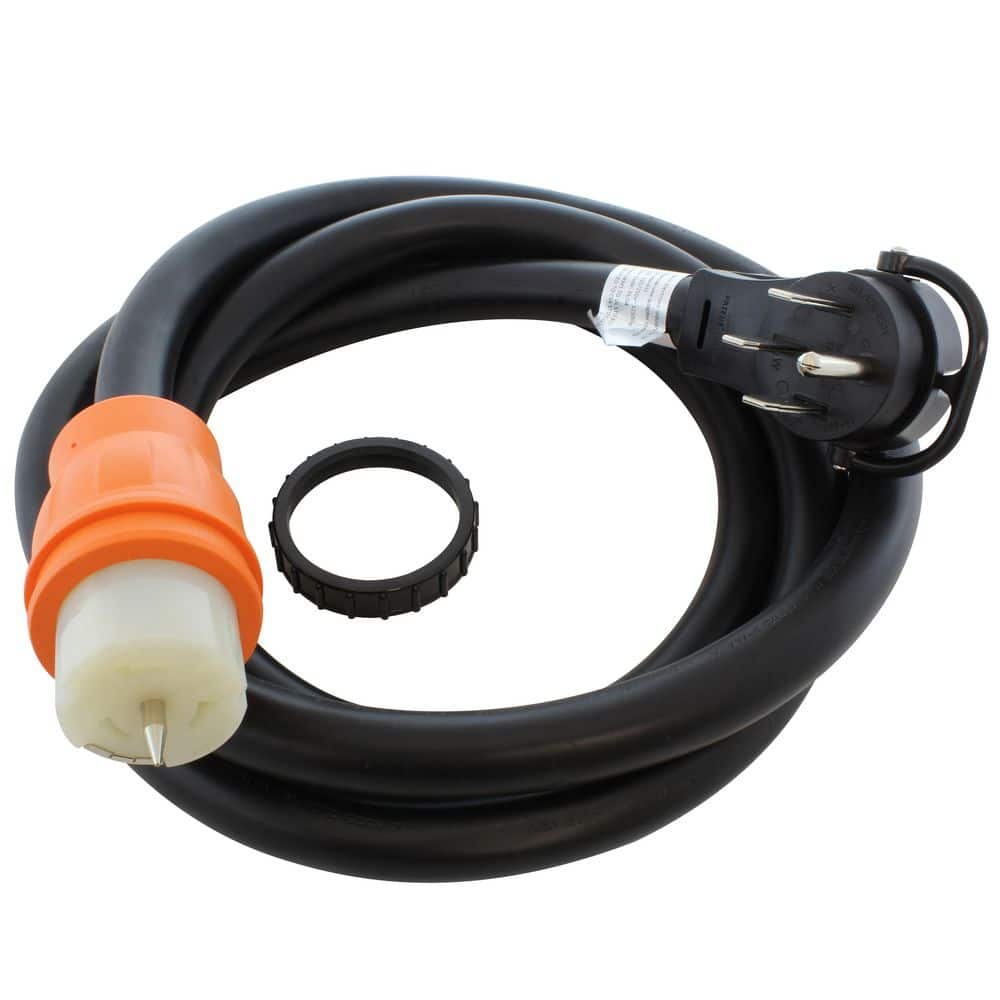 25 ft. 6/3+8/1 4-Prong STW Indoor/Outdoor 14-50P to CS6364 50A Transfer Switch Power Cord With Power Indicator in Black price history on PriceWatchPro