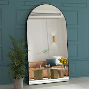 Classical 32 in. W x 71 in. H Oversized Mirror/Floor Mirror Hanging Wall or Standing for Bedroom Dressing Room in Black