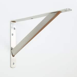 8 in. x 11.25 in. x 1.05 in. Brushed Nickel Heavy Duty Shelf Bracket