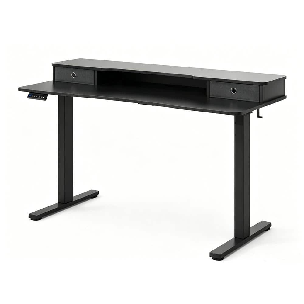 55 x 24 in. Electric Standing Desk 29 to 48 in. 3 Memory 2 Fabric Drawers Monitor Stand Anti Collision Metal price history on PriceWatchPro