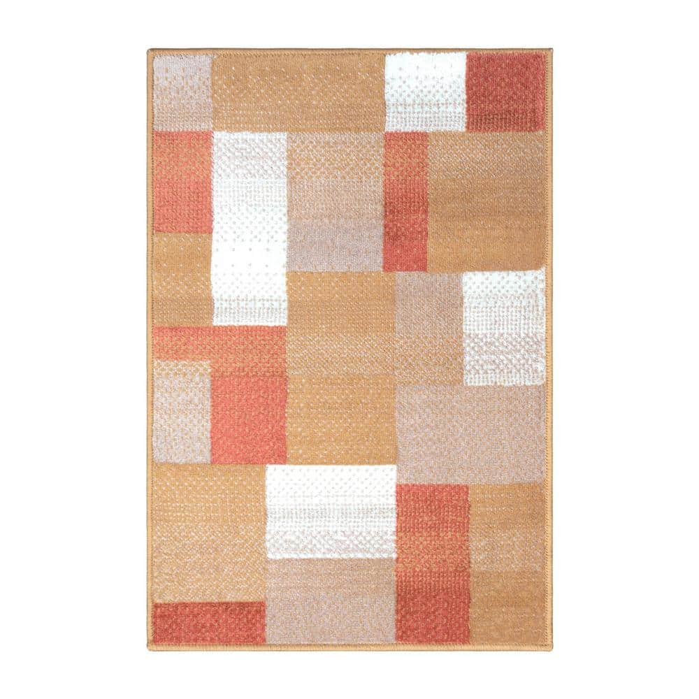 Clifton 5' x 8' Ginger Polypropylene Geometric Area Rug