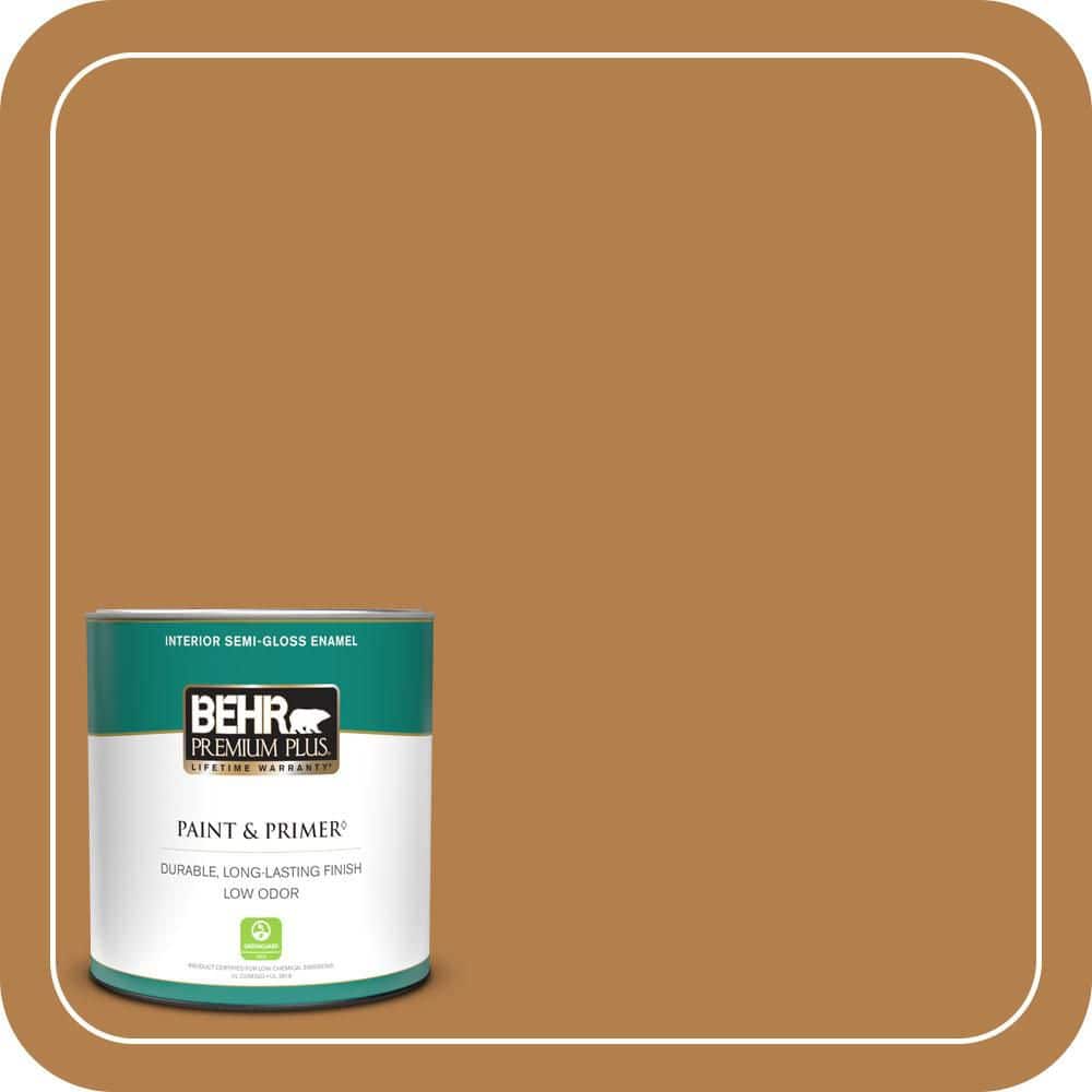 1 qt. #PMD-106 Caramel Sauce Semi-Gloss Enamel Low Odor Interior Paint & Primer price history on PriceWatchPro