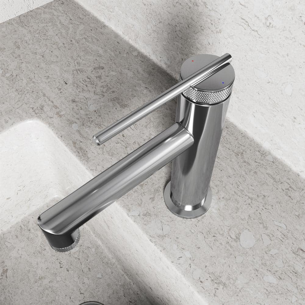 VIGO Sterling 7" High Chrome Single-Handle Bathroom Faucet
