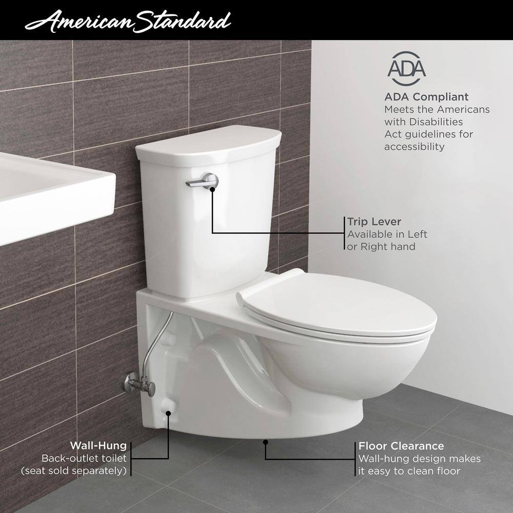 Glenwall VorMax White Elongated Wall Mounted Toilet