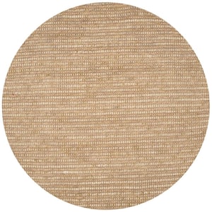 Bohemian Beige/Multi 6 ft. x 6 ft. Round Striped Area Rug