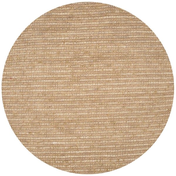 SAFAVIEH Bohemian Beige/Multi 6 ft. x 6 ft. Round Striped Area Rug