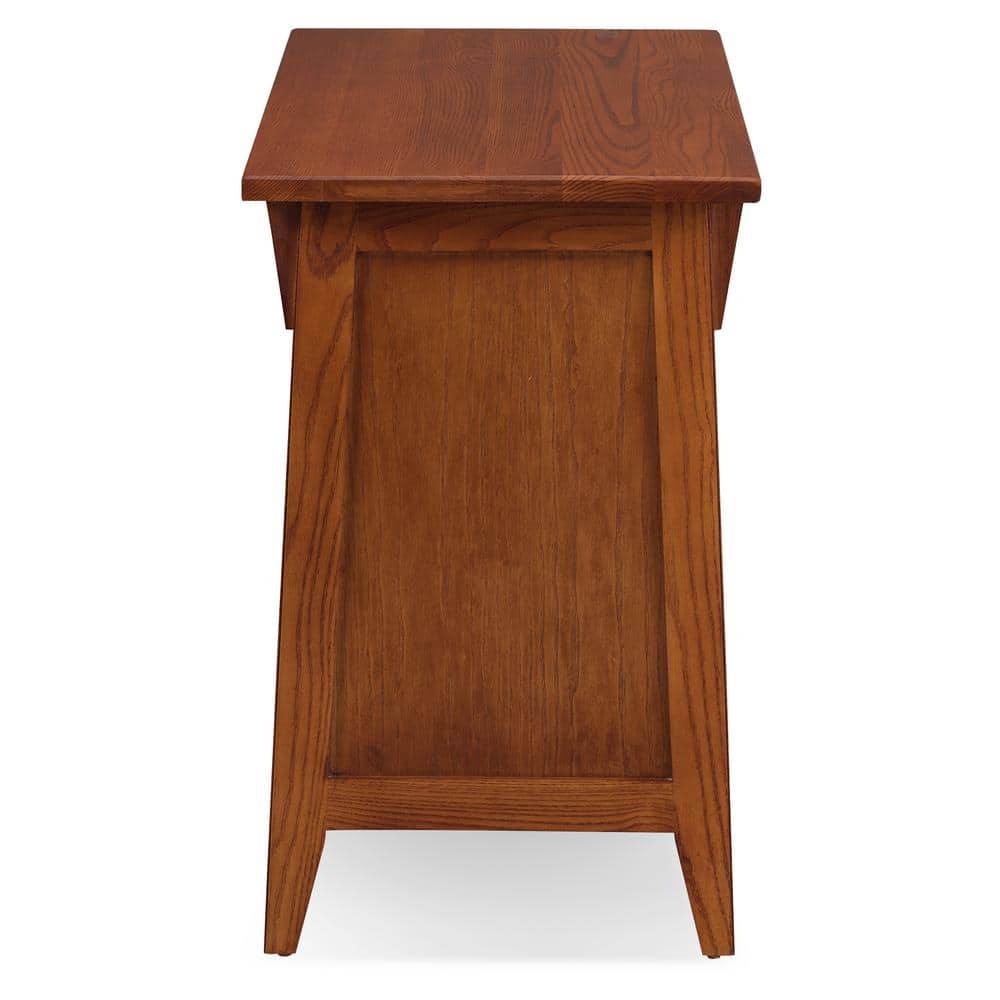 Russet Solid Wood Mission Cabinet End Table with Storage