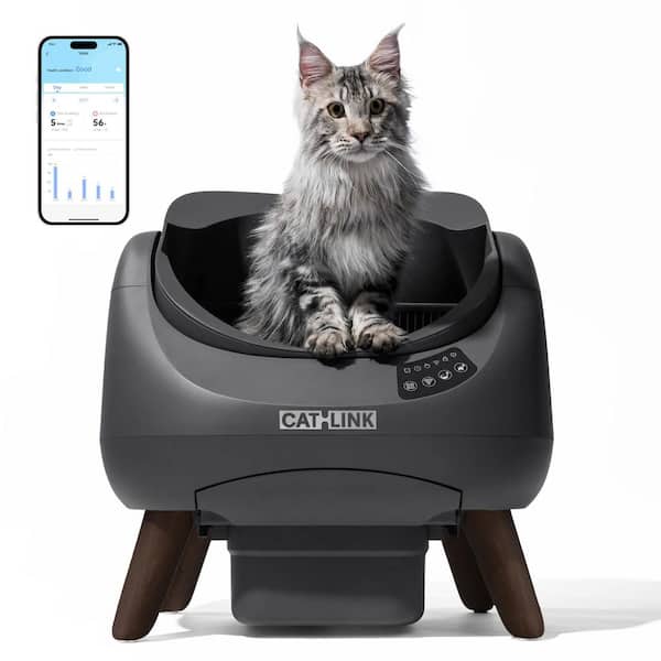 CATLINK Open-X Black Open Top Automatic Self-Cleaning Litter Box