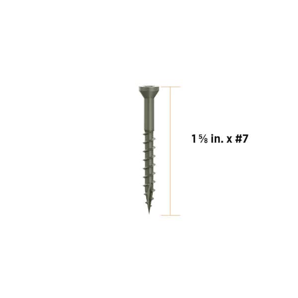1-5/8 in. #7 ProTech Green Premium Star Drive Trim Screws (350-Count)