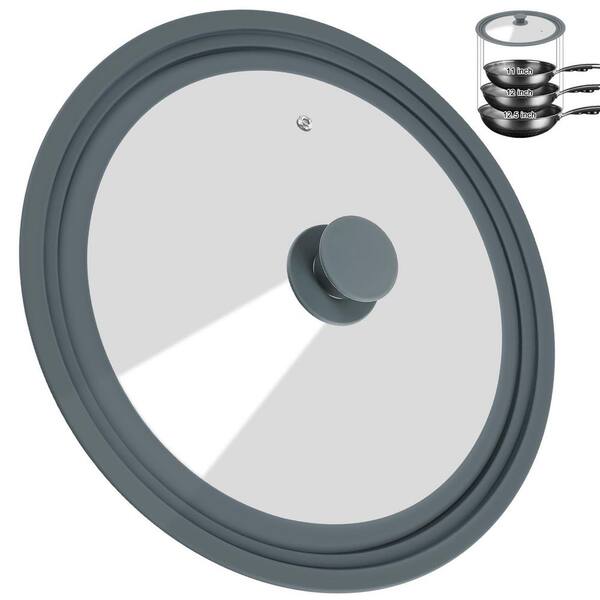 Universal Tempered Glass Pot Lid for Pots, Pans, and Skillets, Fits 11 in., 12 in., 12.5 in. Diameter